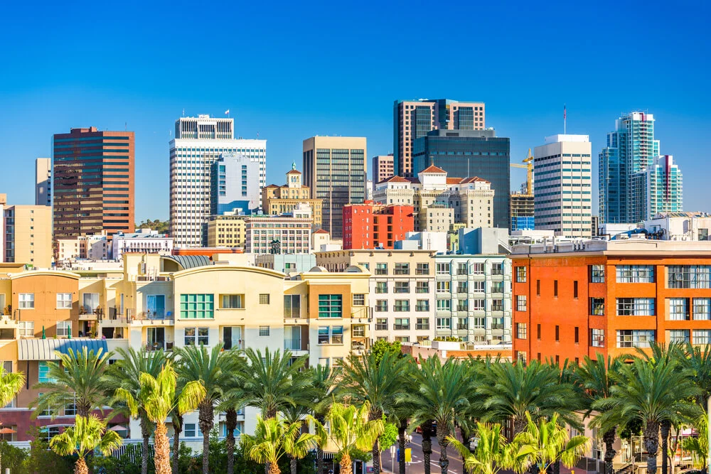 hvac for mixed use buildings - San Diego skyline with mixed use