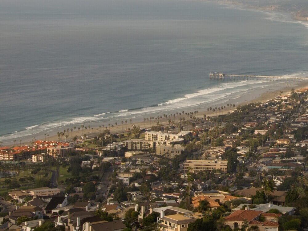 Coastal commercial and multi-family properties in San Diego exposed to marine air